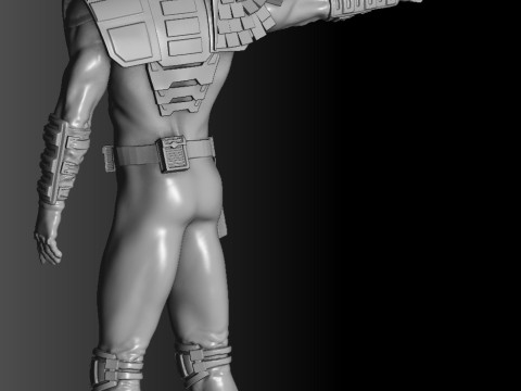 Judge Dredd for 3D printing STL Modello di stampa 3D