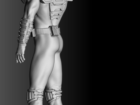 Judge Dredd for 3D printing STL Modello di stampa 3D
