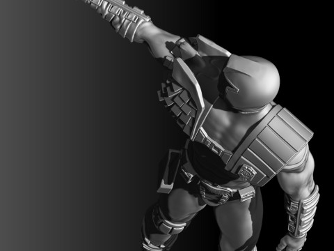 Judge Dredd for 3D printing STL Modello di stampa 3D