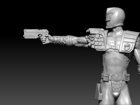 Judge Dredd for 3D printing STL Modello di stampa 3D