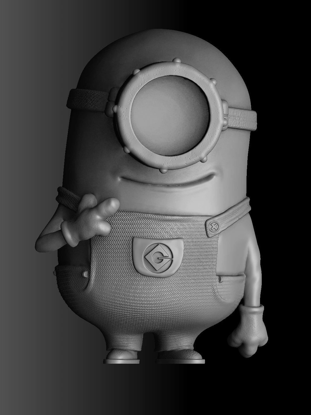 Minion Karl 3D Model .c4d .max .obj .3ds .fbx .stl .blend 