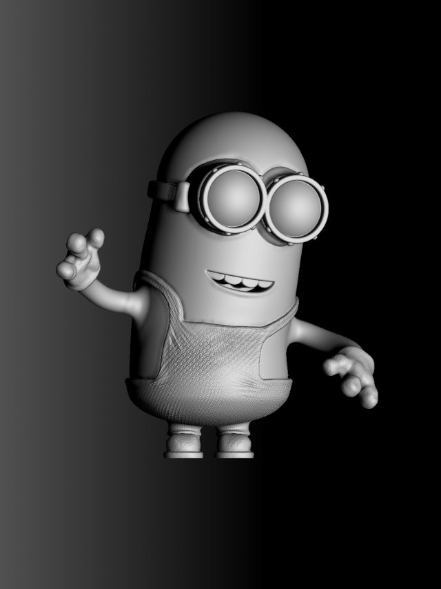 Minion Modelo 3D .c4d .max .obj .3ds .fbx .stl .blend 