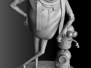 Despicable me for 3D print assemble STL 3D Model