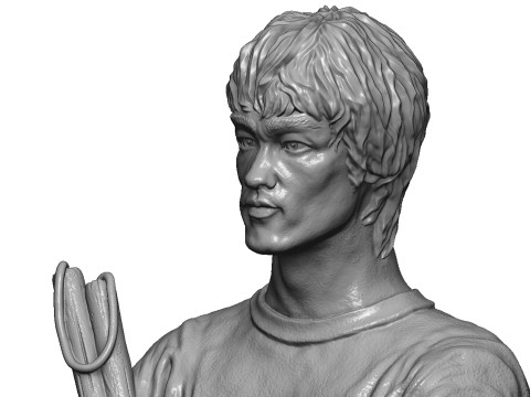 Bruce Lee Bust for 3D printing STL 3D Print Model