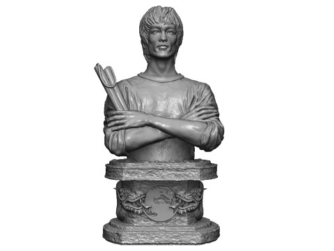 Bruce Lee Bust for 3D printing STL 3D Print Model