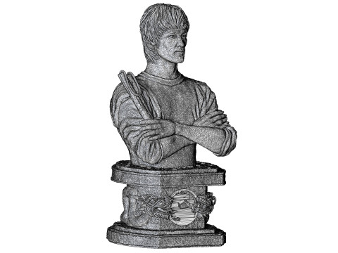 Bruce Lee Bust for 3D printing STL 3D Print Model