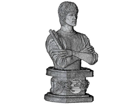Bruce Lee Bust for 3D printing STL 3D Print Model