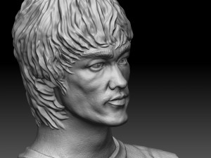 Bruce Lee Bust for 3D printing STL 3D Print Model