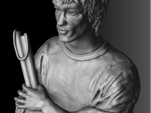 Bruce Lee Bust for 3D printing STL 3D Print Model