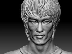 Bruce Lee Bust for 3D printing STL 3D Print Model