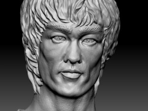 Bruce Lee Bust for 3D printing STL 3D Print Model