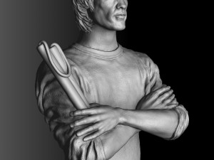 Bruce Lee Bust for 3D printing STL 3D Print Model