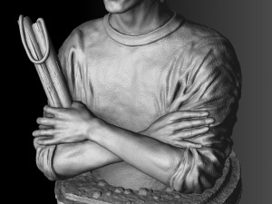 Bruce Lee Bust for 3D printing STL 3D Print Model