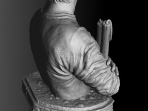 Bruce Lee Bust for 3D printing STL 3D Print Model