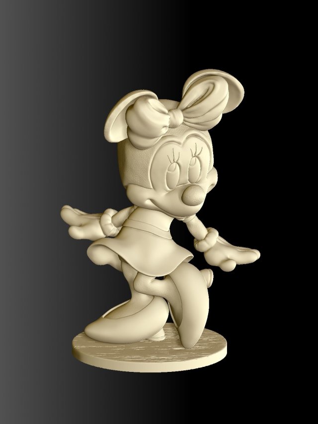 Minnie mouse for 3d print STL 3D Модель .c4d .max .obj .3ds .fbx .stl .blend 