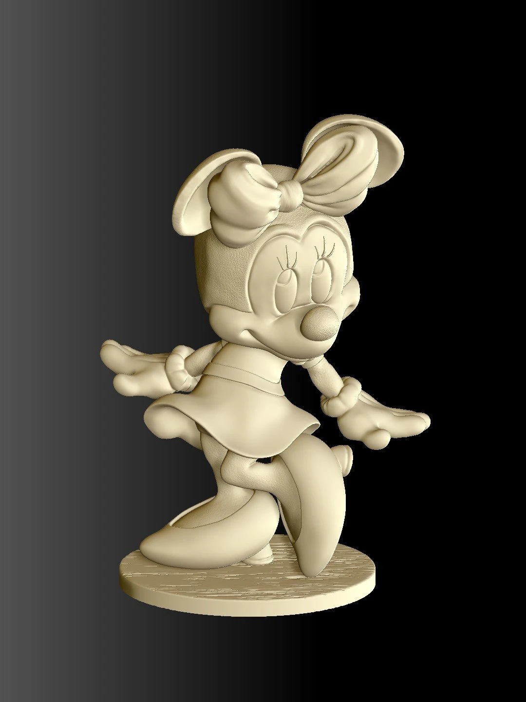 Minnie mouse for 3d print STL 3D Model .c4d .max .obj .3ds .fbx .stl .blend 