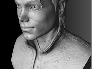 Michael Jackson Bust for 3D printing STL 3D Baskı Modeli