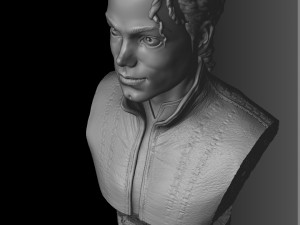 Michael Jackson Bust for 3D printing STL 3D Baskı Modeli