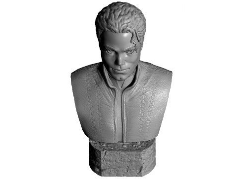 Michael Jackson Bust for 3D printing STL 3D Baskı Modeli