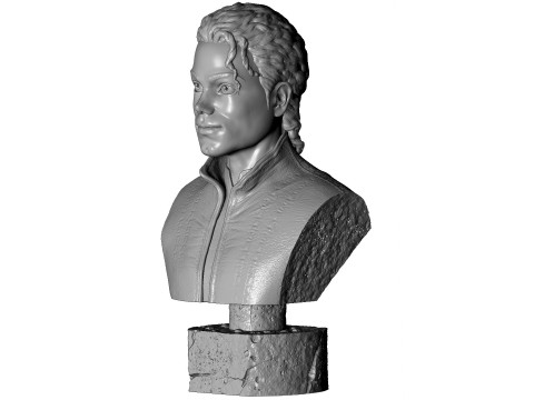 Michael Jackson Bust for 3D printing STL 3D Baskı Modeli