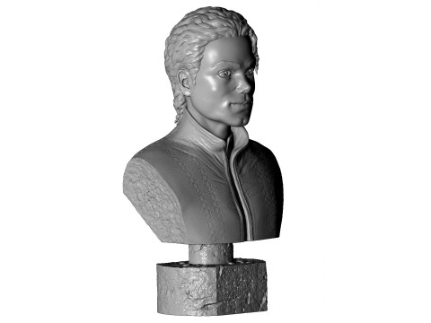 Michael Jackson Bust for 3D printing STL 3D Baskı Modeli