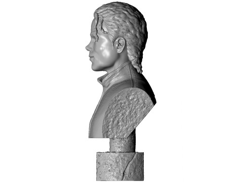 Michael Jackson Bust for 3D printing STL 3D Baskı Modeli