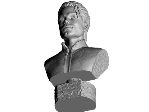 Michael Jackson Bust for 3D printing STL 3D Baskı Modeli