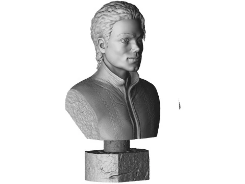 Michael Jackson Bust for 3D printing STL 3D Print Model