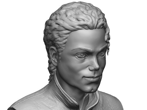 Michael Jackson Bust for 3D printing STL 3D Baskı Modeli