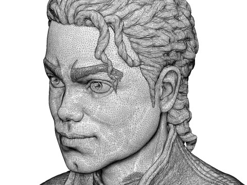 Michael Jackson Bust for 3D printing STL 3D Baskı Modeli