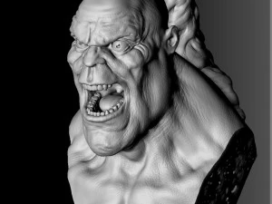 3d baskı i&ccedil;in Goro b&uuml;st&uuml; 3D Baskı Modeli