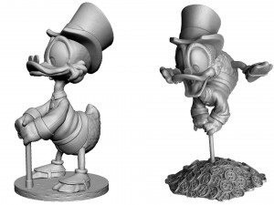 SCROOGE MCDUCK 2 OPTIONS STL FOR 3D PRINT 3Dモデル