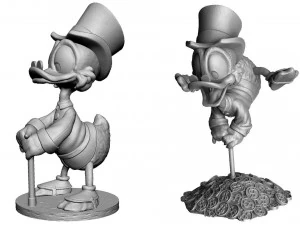 SCROOGE MCDUCK 2 OPCJE STL DO DRUKU 3D Model 3D
