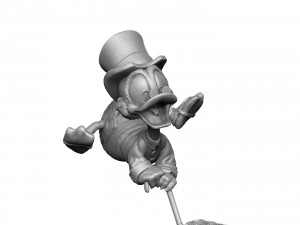SCROOGE MCDUCK 2 OPTIONS STL FOR 3D PRINT 3D-Modell