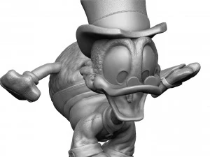 3D BASKI İ&Ccedil;İN SCROOGE MCDUCK 2 SE&Ccedil;ENEK STL 3D Model