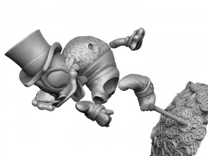 3D BASKI İ&Ccedil;İN SCROOGE MCDUCK 2 SE&Ccedil;ENEK STL 3D Model