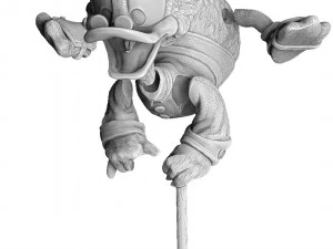 3D BASKI İ&Ccedil;İN SCROOGE MCDUCK 2 SE&Ccedil;ENEK STL 3D Model