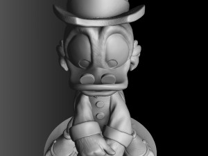 SCROOGE MCDUCK 2 OPTIONS STL FOR 3D PRINT 3D-Modell