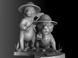 Chip n Dale Rescue Rangers for 3D Printing Stl Modello di stampa 3D