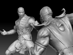 Scorpion mk9 vs Sub-Zero mkx for 3D printing STL 3D-Druckmodell