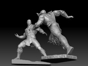 Scorpion mk9 vs Sub-Zero mkx for 3D printing STL 3D-Druckmodell