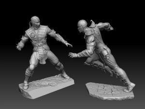 Scorpion mk9 vs Sub-Zero mkx for 3D printing STL 3D-Druckmodell