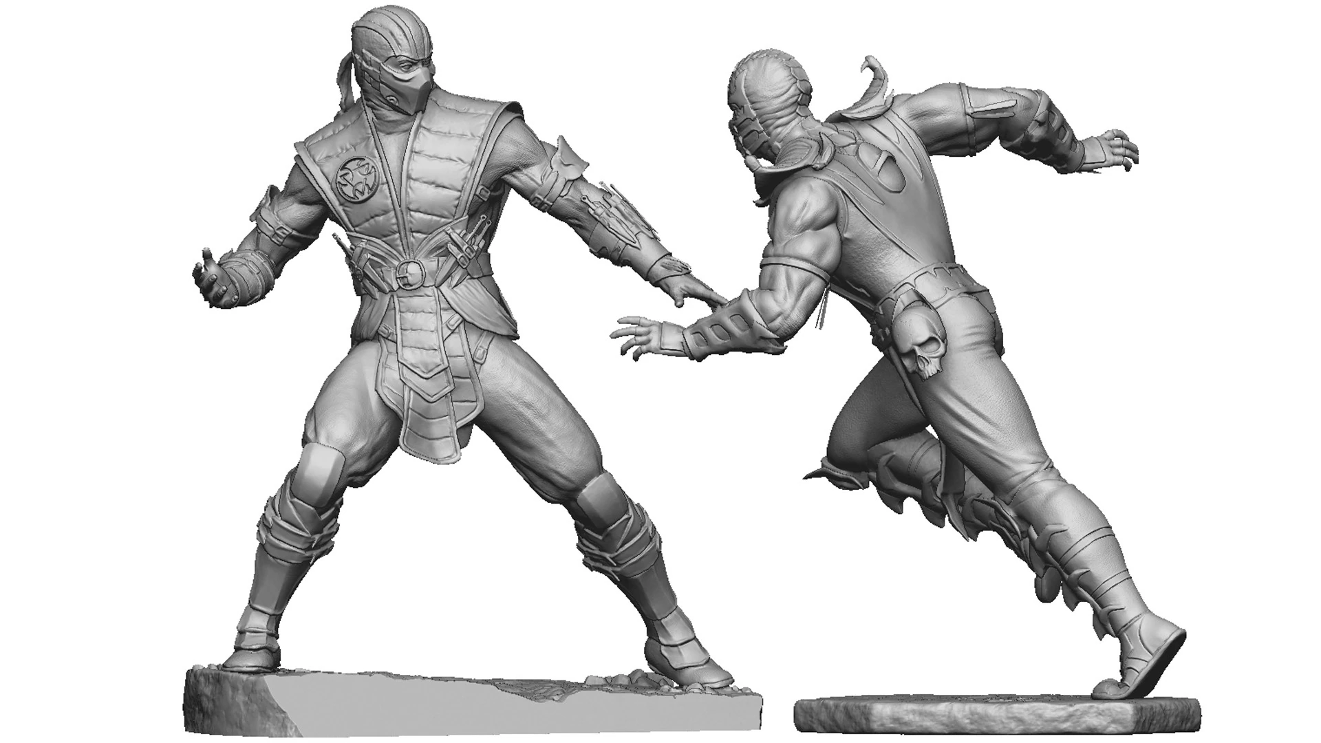 Scorpion mk9 vs Sub-Zero mkx for 3D printing STL 3D Print Model .c4d .max .obj .3ds .fbx .stl .blend 