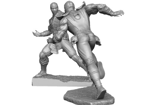Scorpion mk9 vs Sub-Zero mkx for 3D printing STL 3D-Druckmodell