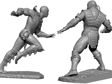 Scorpion mk9 vs Sub-Zero mkx for 3D printing STL 3D-Druckmodell