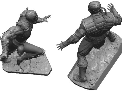 Scorpion mk9 vs Sub-Zero mkx for 3D printing STL 3D-Druckmodell