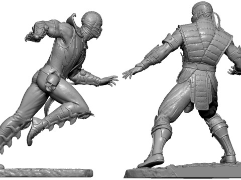Scorpion mk9 vs Sub-Zero mkx for 3D printing STL 3D-Druckmodell