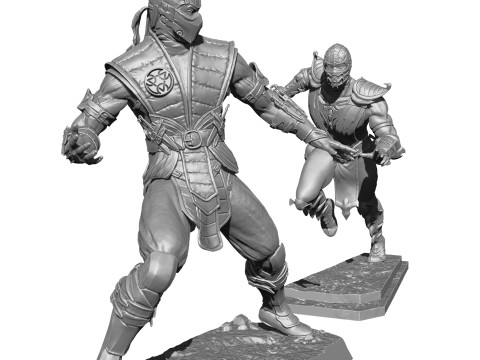 Scorpion mk9 vs Sub-Zero mkx for 3D printing STL 3D-Druckmodell