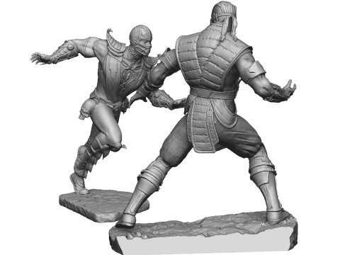 Scorpion mk9 vs Sub-Zero mkx for 3D printing STL 3D-Druckmodell