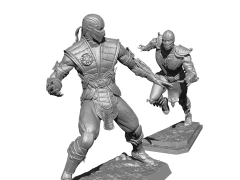 Scorpion mk9 vs Sub-Zero mkx for 3D printing STL 3D-Druckmodell